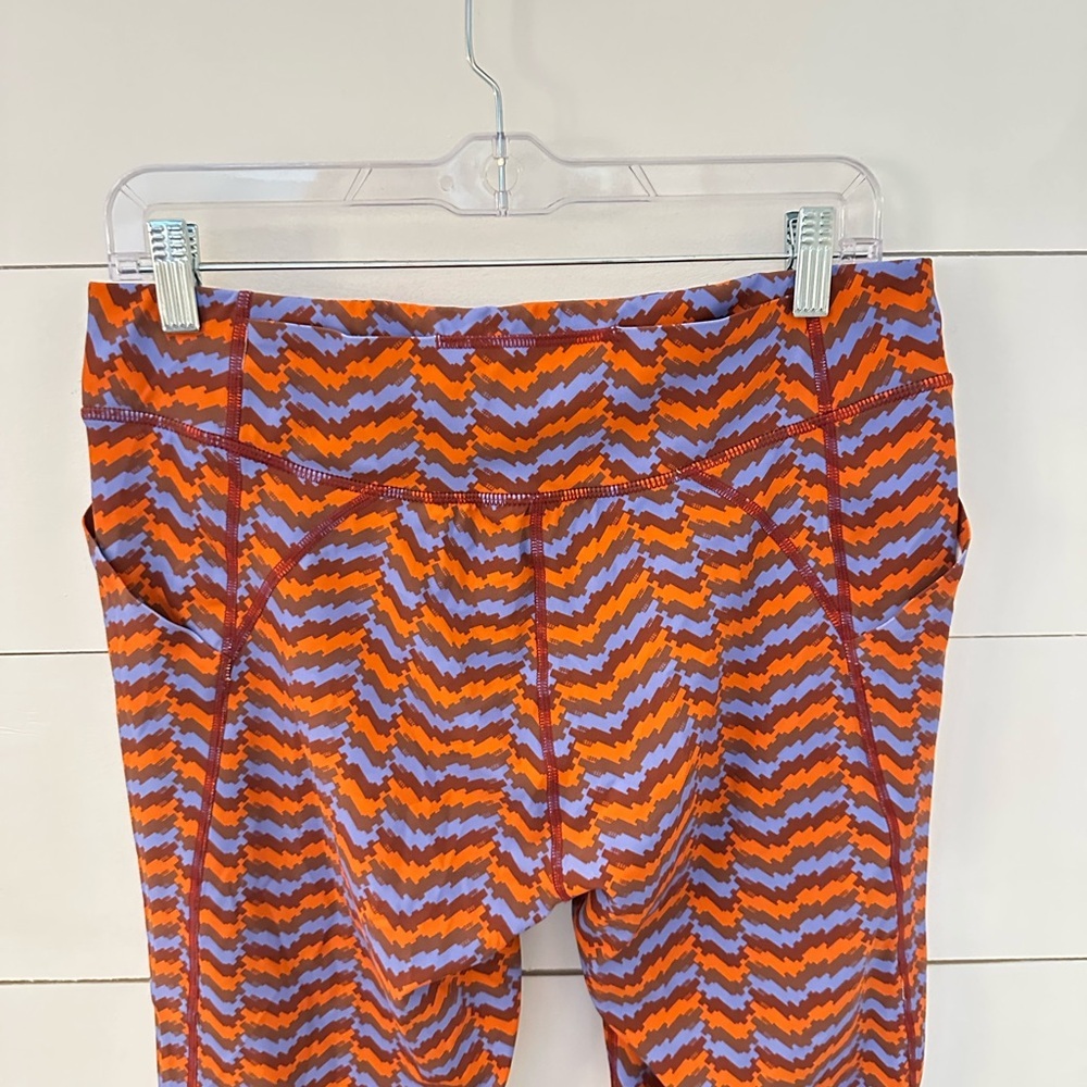 JANJI L 7/8 groundworks woman pixel orange-purple camo mid-rise athletic legging - Picture 12 of 14
